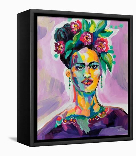 Frida v2-Jeanette Vertentes-Framed Stretched Canvas