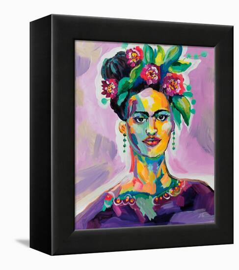 Frida v2-Jeanette Vertentes-Framed Stretched Canvas