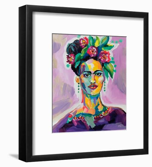 Frida v2-Jeanette Vertentes-Framed Art Print