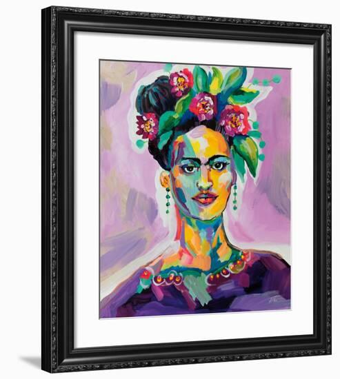 Frida v2-Jeanette Vertentes-Framed Art Print