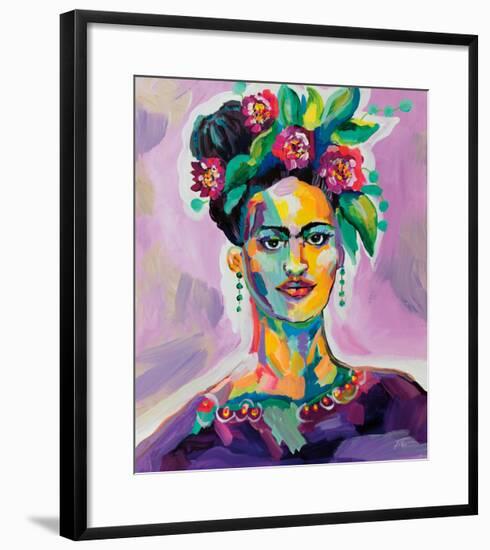 Frida v2-Jeanette Vertentes-Framed Art Print