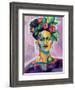 Frida v2-Jeanette Vertentes-Framed Art Print