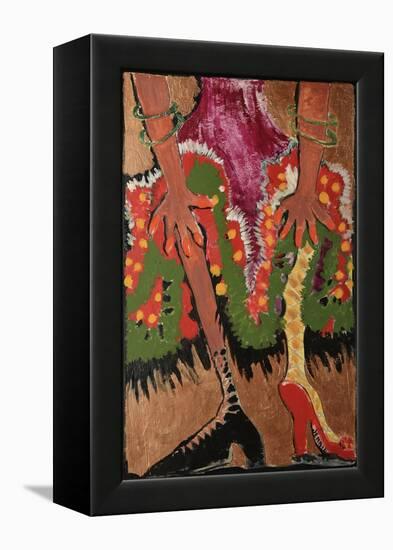 Fridas Legs Gold-Jennie Cooley-Framed Premier Image Canvas