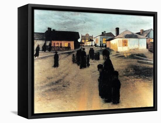 Friday Evening in Brody-Isidor Kaufmann-Framed Stretched Canvas