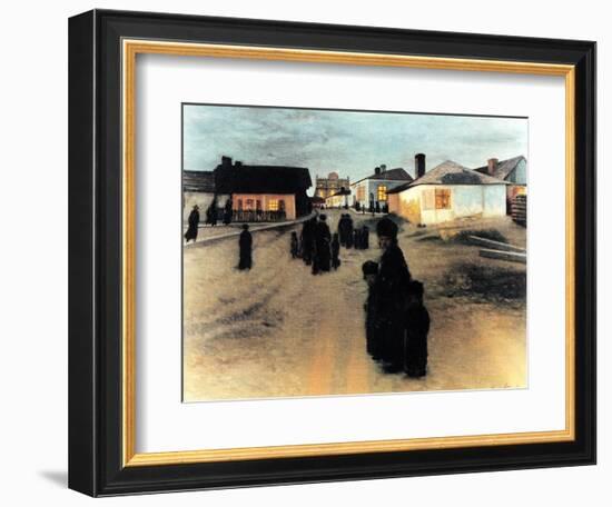 Friday Evening in Brody-Isidor Kaufmann-Framed Art Print