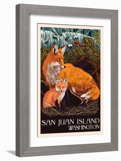 Friday Harbor, San Juan Island, WA - Fox and Kit-Lantern Press-Framed Art Print