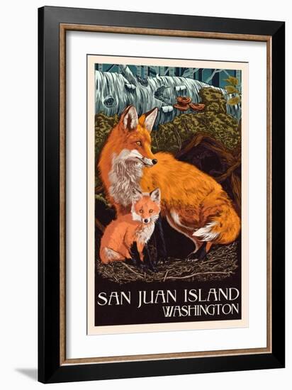 Friday Harbor, San Juan Island, WA - Fox and Kit-Lantern Press-Framed Art Print