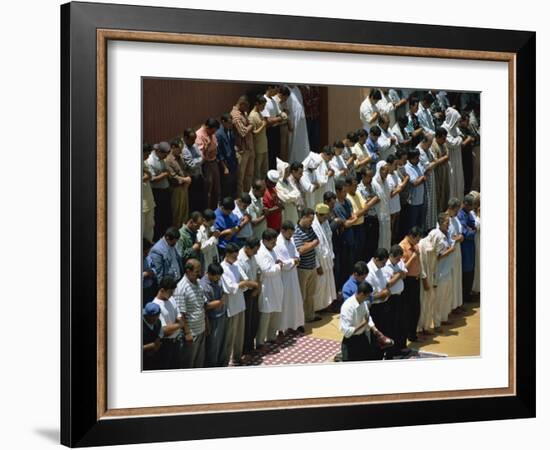 Friday Prayers at Mosque in Djemaa El Fna, Marrakech, Morocco, North Africa, Africa-Lee Frost-Framed Photographic Print