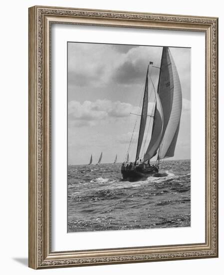 Friday Race Underway from Newport, Rhode Island to Vineyard Haven, Massachusetts-Walter Sanders-Framed Photographic Print