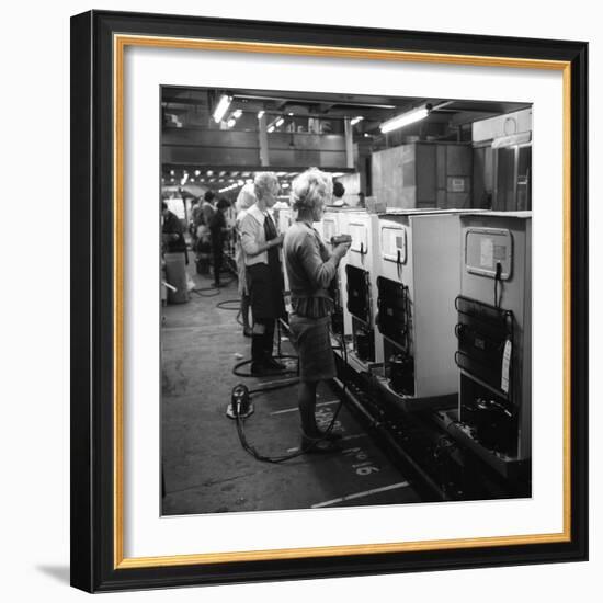 Fridge Assembly Line at the General Electric Company, Swinton, South Yorkshire, 1964-Michael Walters-Framed Photographic Print