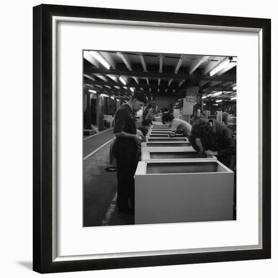 Fridge Assembly Line at the General Electric Company, Swinton, South Yorkshire, 1964-Michael Walters-Framed Photographic Print