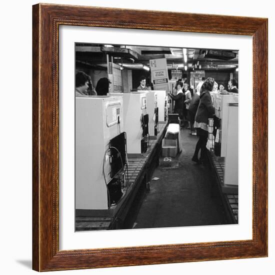 Fridge Assembly Line at the General Electric Company, Swinton, South Yorkshire, 1964-Michael Walters-Framed Photographic Print