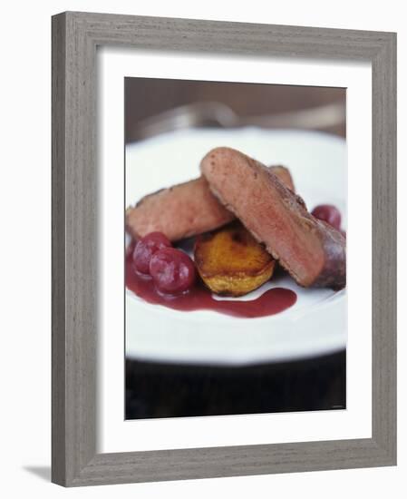 Fried Duck Breast with Cherries (France)-Jean Cazals-Framed Photographic Print