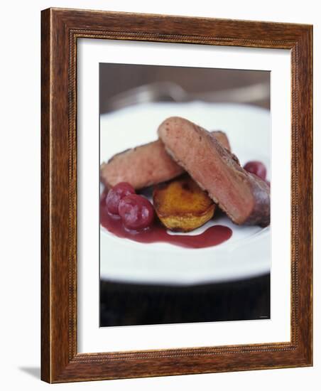 Fried Duck Breast with Cherries (France)-Jean Cazals-Framed Photographic Print