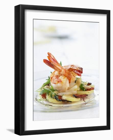 Fried Prawns on Potato, Asparagus and Ham Salad-Jo Kirchherr-Framed Photographic Print