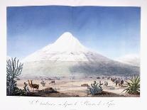 Le Chimborazo Vu Depuis Le Plateau De Tapia, 1810-1814-Friedrich Alexander-Framed Premier Image Canvas