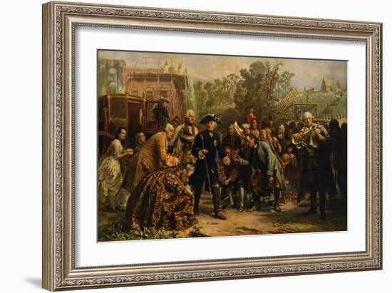'Friedrich der Große auf-Adolph Friedrich Erdmann von Menzel-Framed Giclee Print