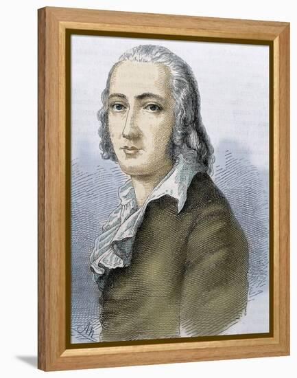 Friedrich Holderlin (Lauffen-Am-Neckar, 1770, Tubingen, 1843). German Lyric Poet-Prisma Archivo-Framed Premier Image Canvas