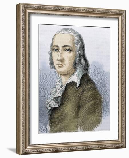 Friedrich Holderlin (Lauffen-Am-Neckar, 1770, Tubingen, 1843). German Lyric Poet-Prisma Archivo-Framed Photographic Print