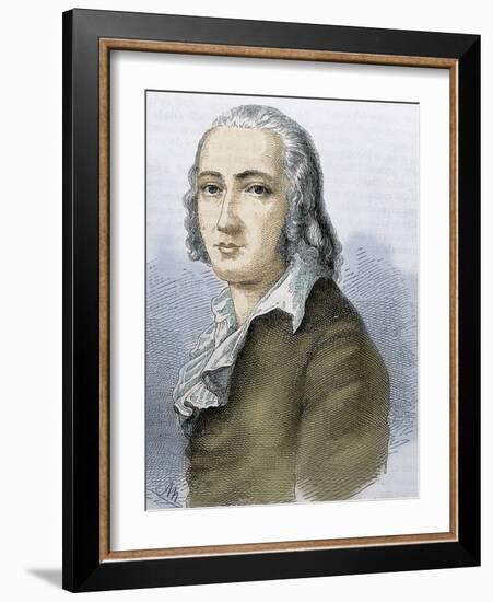 Friedrich Holderlin (Lauffen-Am-Neckar, 1770, Tubingen, 1843). German Lyric Poet-Prisma Archivo-Framed Photographic Print