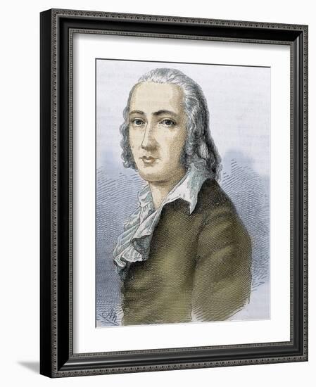 Friedrich Holderlin (Lauffen-Am-Neckar, 1770, Tubingen, 1843). German Lyric Poet-Prisma Archivo-Framed Photographic Print