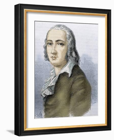 Friedrich Holderlin (Lauffen-Am-Neckar, 1770, Tubingen, 1843). German Lyric Poet-Prisma Archivo-Framed Photographic Print