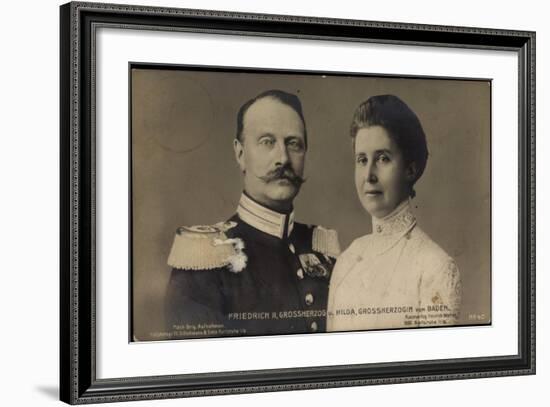 Friedrich II, Großherzog, Hilda Großherzogin V Baden-null-Framed Giclee Print