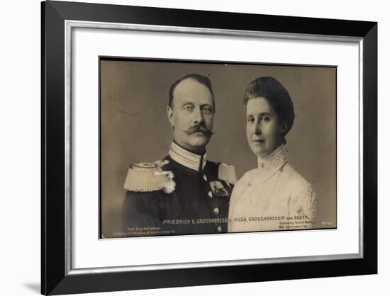 Friedrich II, Großherzog, Hilda Großherzogin V Baden-null-Framed Giclee Print