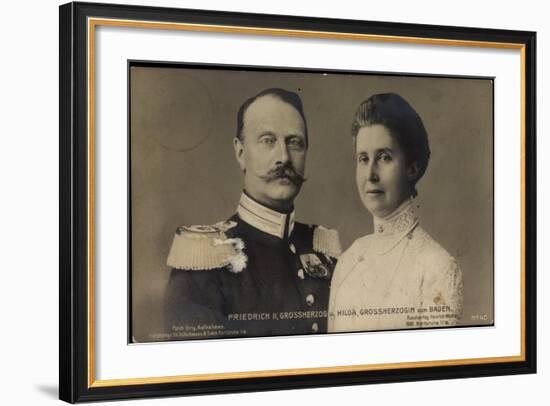 Friedrich II, Großherzog, Hilda Großherzogin V Baden-null-Framed Giclee Print