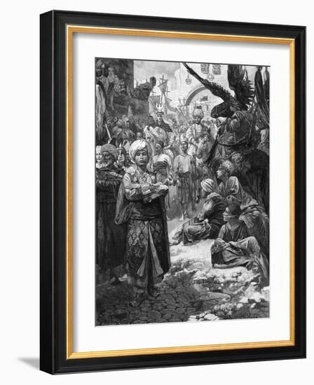 Friedrich in Jerusalem-Alphonse Mucha-Framed Art Print