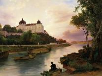 Klosterneuburg Monastery, on Danube river, Austria-Friedrich Loos-Framed Premier Image Canvas