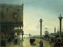 Piazza San Marco at Night-Friedrich Nerly-Mounted Giclee Print