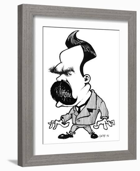 Friedrich Nietzsche, Caricature-Gary Gastrolab-Framed Photographic Print