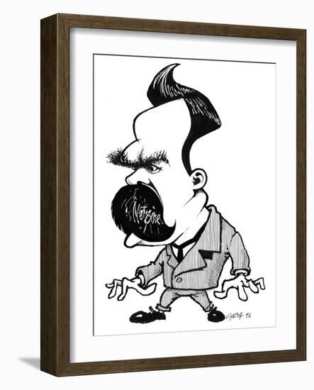 Friedrich Nietzsche, Caricature-Gary Gastrolab-Framed Photographic Print