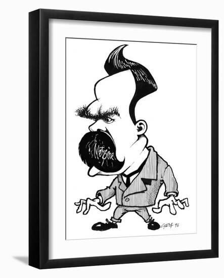 Friedrich Nietzsche, Caricature-Gary Gastrolab-Framed Photographic Print