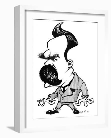 Friedrich Nietzsche, Caricature-Gary Gastrolab-Framed Photographic Print