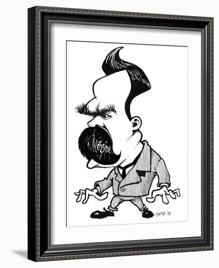 Friedrich Nietzsche, Caricature-Gary Gastrolab-Framed Photographic Print