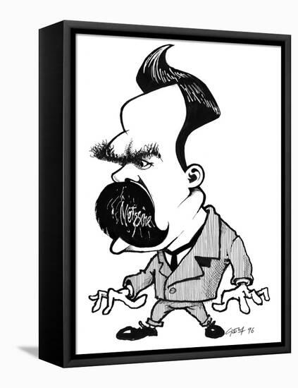 Friedrich Nietzsche, Caricature-Gary Gastrolab-Framed Premier Image Canvas