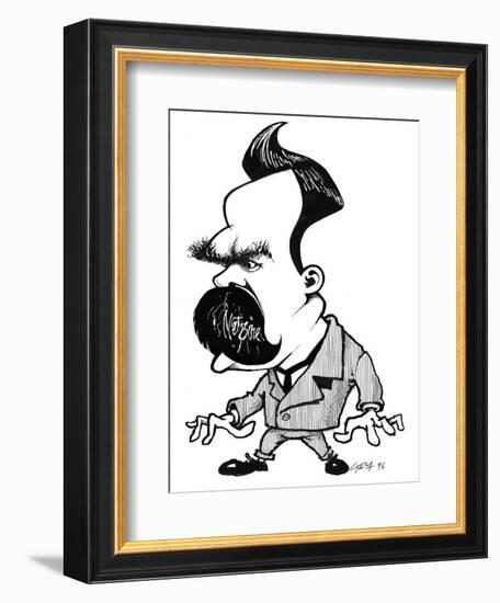 Friedrich Nietzsche, Caricature-Gary Gastrolab-Framed Photographic Print