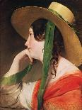 Girl in a Yellow Straw Hat-Friedrich Von Amerling-Giclee Print