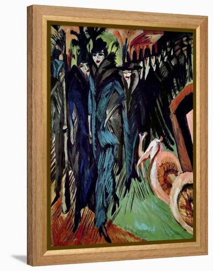 Friedrichstrasse, 1914-Ernst Ludwig Kirchner-Framed Premier Image Canvas