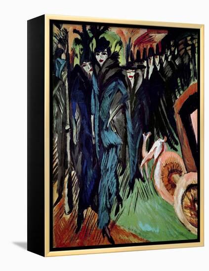 Friedrichstrasse, 1914-Ernst Ludwig Kirchner-Framed Premier Image Canvas