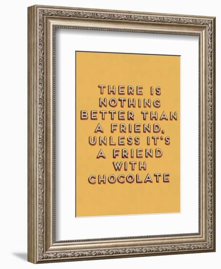 Friend with Chocolate-null-Framed Art Print