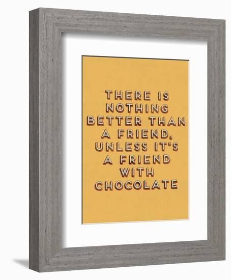 Friend with Chocolate-null-Framed Art Print