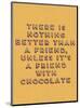 Friend with Chocolate-null-Mounted Giclee Print