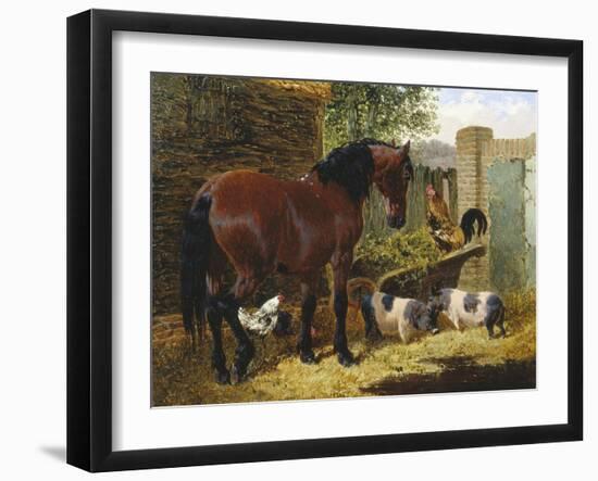 Friendly Farmyard-John Frederick Herring II-Framed Giclee Print