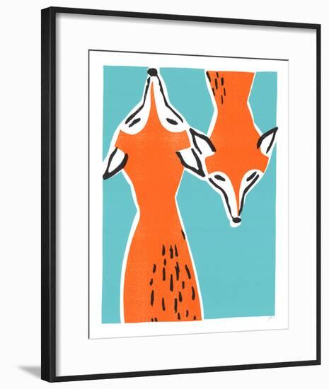Friendly Foxes-Print Mafia-Framed Art Print