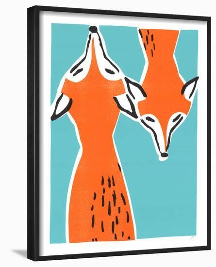 Friendly Foxes-Print Mafia-Framed Art Print