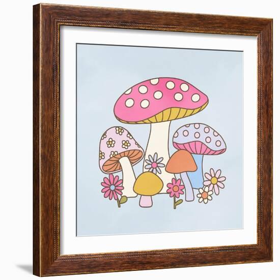 Friendly Fungi II-Victoria Barnes-Framed Art Print