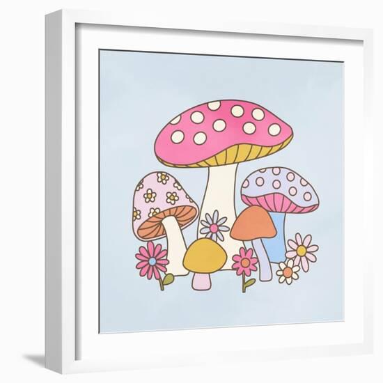 Friendly Fungi II-Victoria Barnes-Framed Art Print